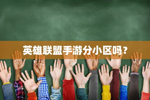 英雄联盟手游分小区吗？