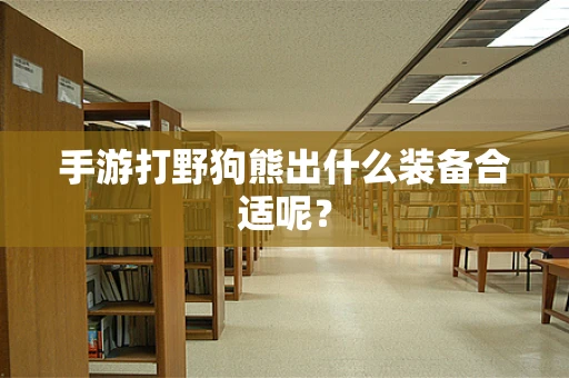 手游打野狗熊出什么装备合适呢？