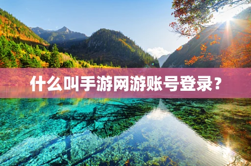 什么叫手游网游账号登录？