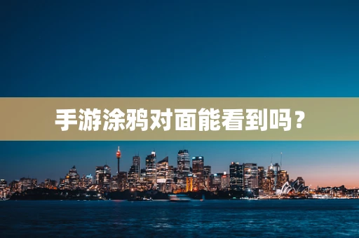手游涂鸦对面能看到吗？
