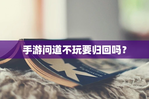 手游问道不玩要归回吗？