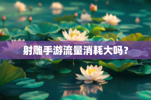 射雕手游流量消耗大吗？