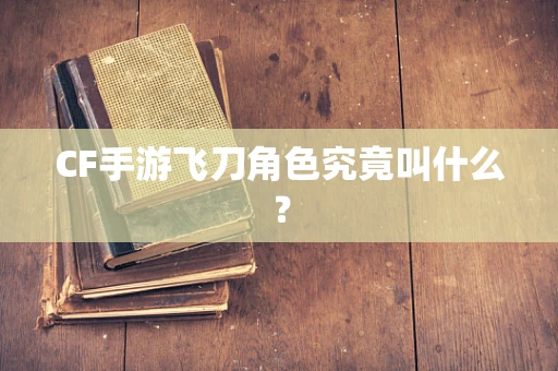 CF手游飞刀角色究竟叫什么？