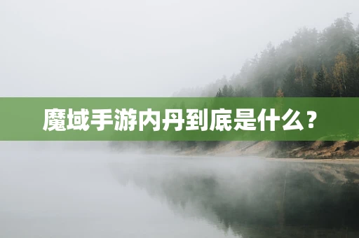 魔域手游内丹到底是什么？