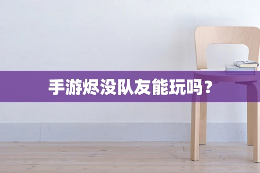 手游烬没队友能玩吗？