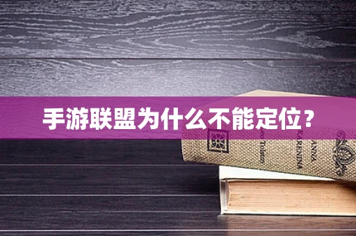 手游联盟为什么不能定位？