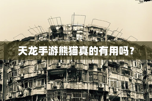 天龙手游熊猫真的有用吗？