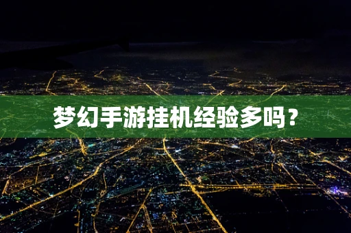 梦幻手游挂机经验多吗？