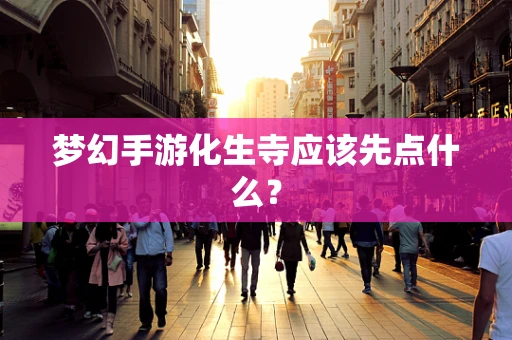 梦幻手游化生寺应该先点什么？