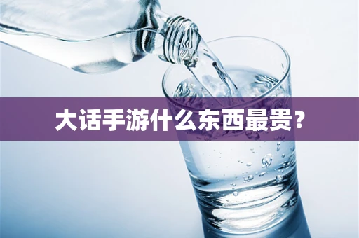 大话手游什么东西最贵？
