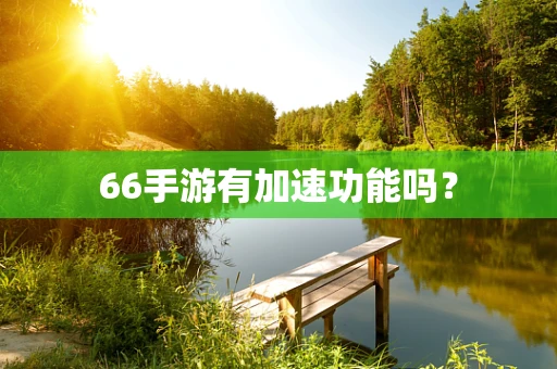 66手游有加速功能吗？