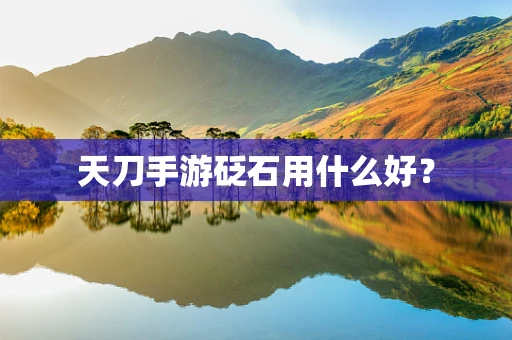 天刀手游砭石用什么好？