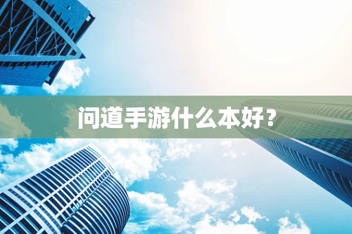 问道手游什么本好？